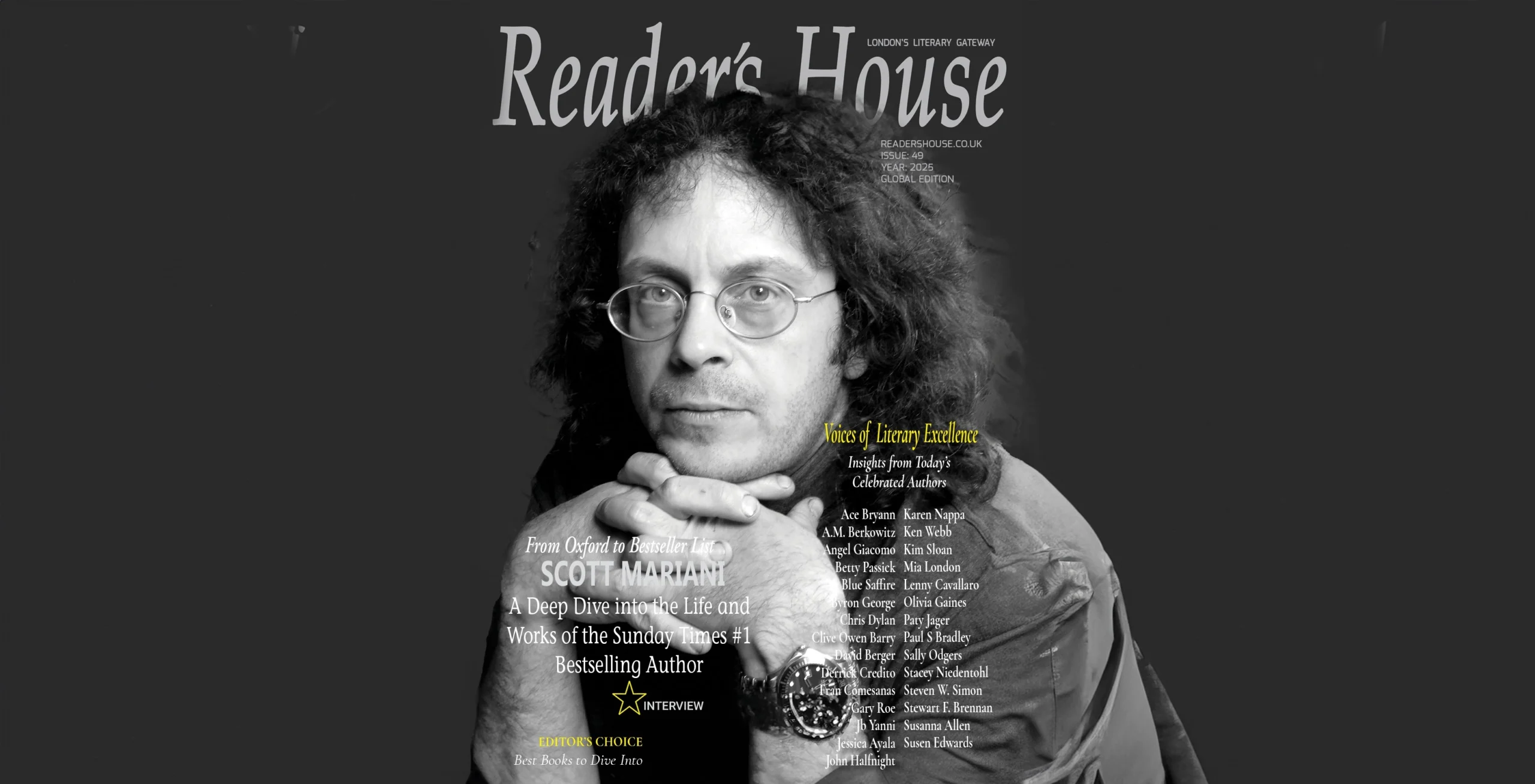 Reader’s House Issue 49: Showcasing Global Literary Excellence with Bestselling Author Scott Mariani and More